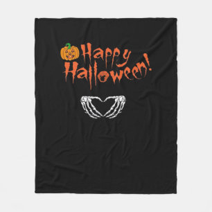 Spooky Skeleton Hände. Happy Halloween. Fleecedecke