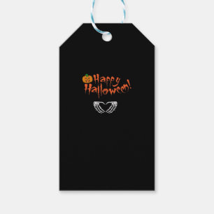Spooky Skeleton Hände. Happy Halloween. Geschenkanhänger