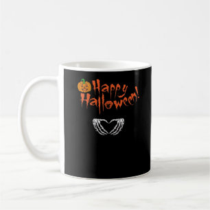 Spooky Skeleton Hände. Happy Halloween. Kaffeetasse