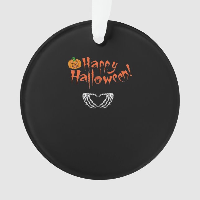 Spooky Skeleton Hände. Happy Halloween. Ornament (Vorderseite)
