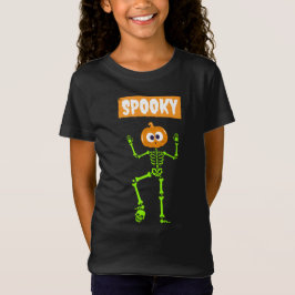 Spooky Skeleton mit einem Kürbiskopf T-Shirt