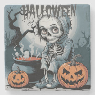 Spooky Skeleton Steinuntersetzer