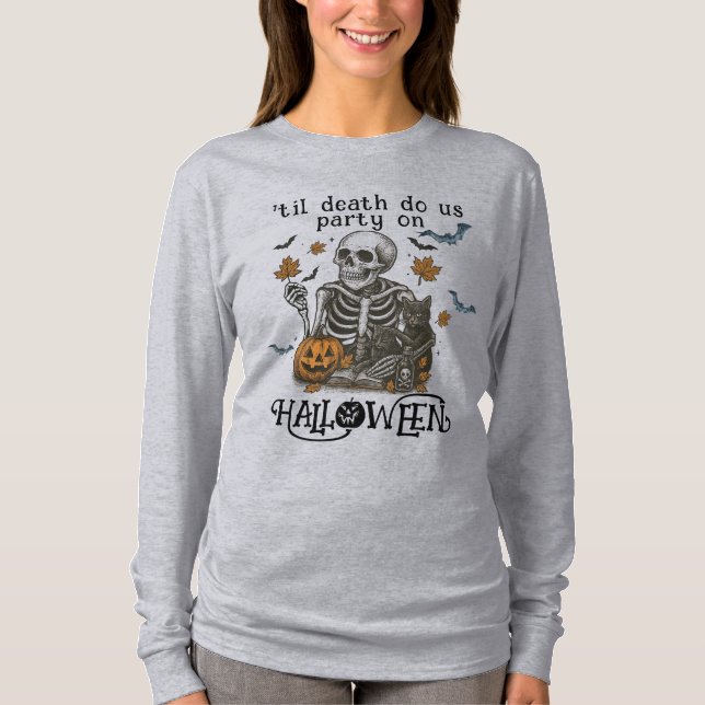 Spooky Skeleton - Til Death Do US Party T-Shirt (Vorderseite)