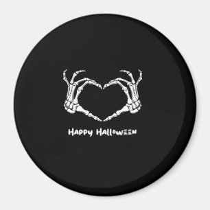 Spooky Skeletton Handherz mit "Happy Halloween" Magnet