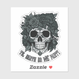 Spooky Skull Day of the Dead halloween Knochen Aufkleber