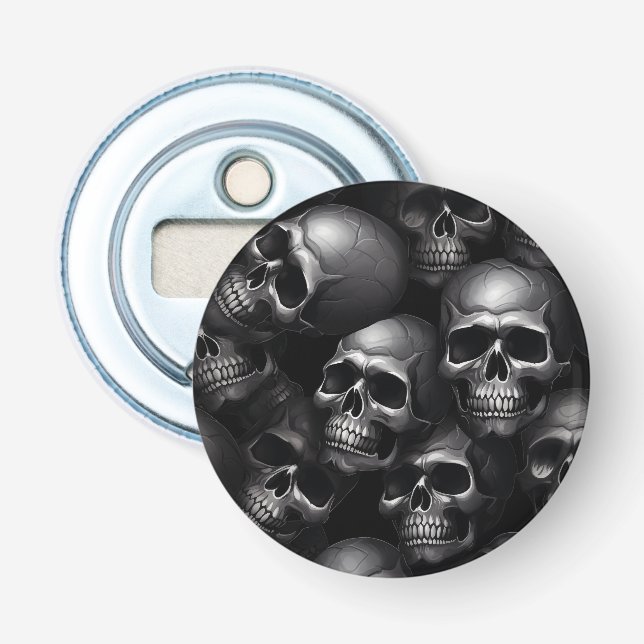 Spooky Skull Halloween Flaschenöffner (Vorderseite)