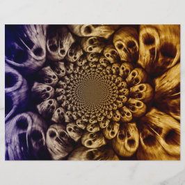 Spooky Skulls Lila Schwarzer Abstrakter Pop Kunst