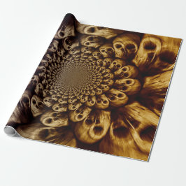 Spooky Skulls Lila Schwarzer Abstrakter Pop Kunst Geschenkpapier