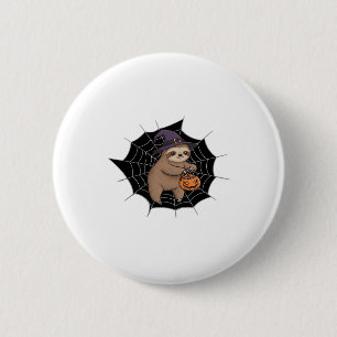 Spooky Sloth Halloween Spaß - Niedlicher Trick ode Button