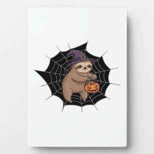 Spooky Sloth Halloween Spaß - Niedlicher Trick ode Fotoplatte