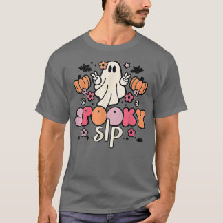 Spooky SLP Retro Groovy Halloween Sprache T-Shirt