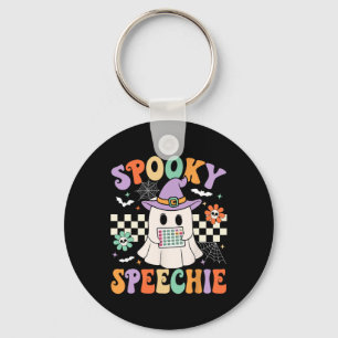 Spooky Speechie Speech Therapie Halloween Retro Sl Schlüsselanhänger