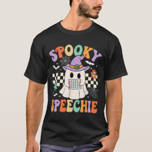 Spooky Speechie Speech Therapie Halloween Retro Sl T-Shirt