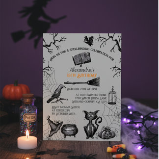 Spooky Spellband Halloween Geburtstagsparty Einladung