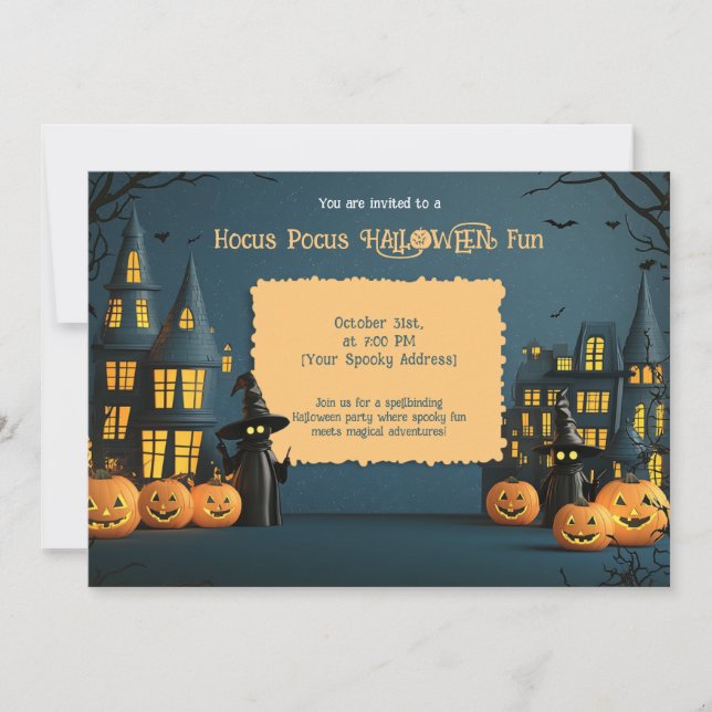 Spooky Spellbound Soiree Einladung (Vorderseite)