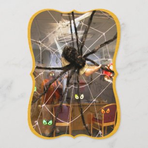 Spooky Spider Halloween Office Decorations Foto Karte