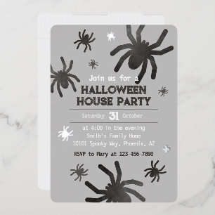 Spooky Spider Happy Halloween Party Einladung