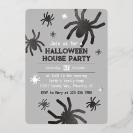 Spooky Spider Happy Halloween Party Einladung