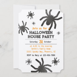 Spooky Spider Happy Halloween Party Einladung