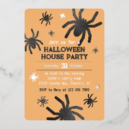 Spooky Spider Happy Halloween Party Einladung