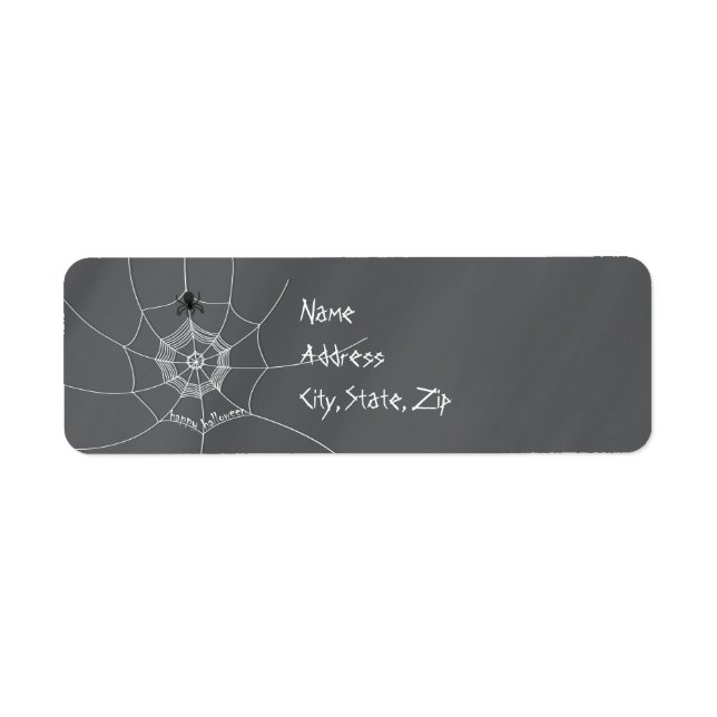Spooky Spider in Spider Web Label (Vorne)
