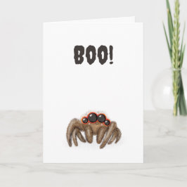 Spooky Spinne 'Boo'! Halloween-Karte Karte