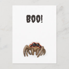 Spooky Spinne 'Boo'! Halloween-Postkarte Postkarte