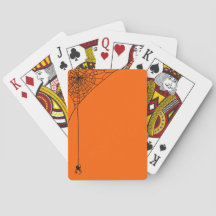 Spooky Spinnennetze Orange und Schwarz
