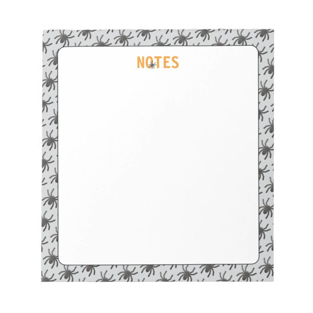 Spooky Spiole Halloween Notepad Notizblock (Vorderseite)
