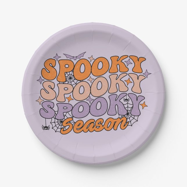Spooky Spooky Season Pappteller (Vorderseite)