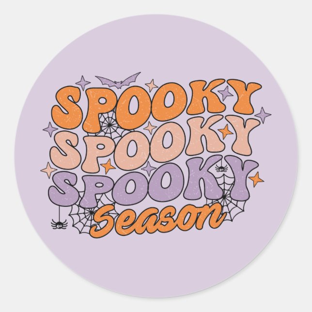 Spooky Spooky Season Runder Aufkleber (Vorderseite)