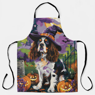 Spooky Springer Spanier Halloween Hexenkürbis Schürze