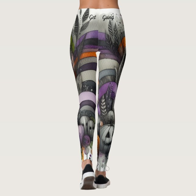 Spooky Spuk Forest Halloween Leggings (Rückseite)