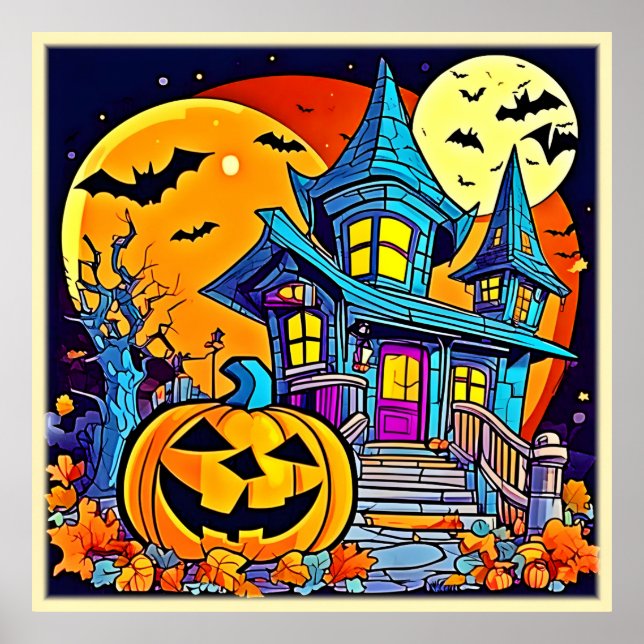 Spooky Spuk House Artwork Poster (Vorne)