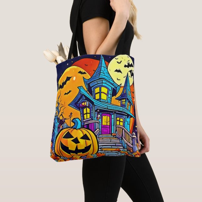 Spooky Spuk House Artwork Tasche (Von Nahem)