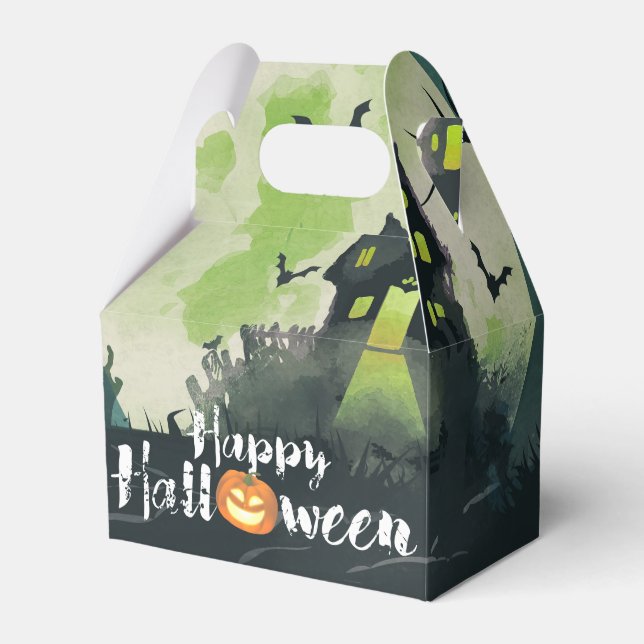 Spooky Spuk House Costume Night Sky Halloween Geschenkschachtel (Vorderseite)