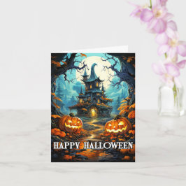 Spooky Spuk House - glückliches Halloween Karte