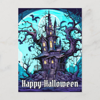 Spooky Spuk House - glückliches Halloween Postkarte
