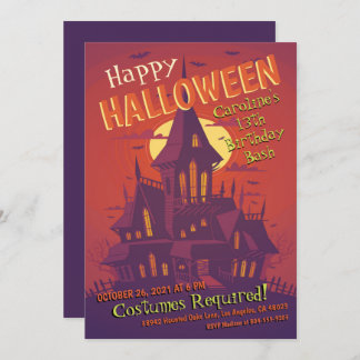 Spooky Spuk House Halloween Einladung