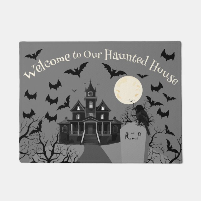 Spooky Spuk House Halloween Fußmatte (Vorderseite)