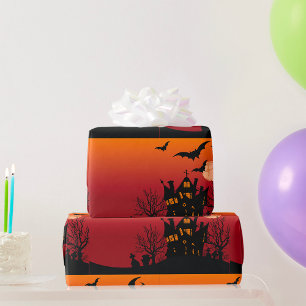 Spooky Spuk House Halloween Geschenkpapier