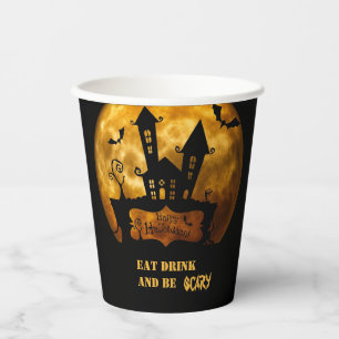 Spooky Spuk House Halloween Paper Cups Pappbecher