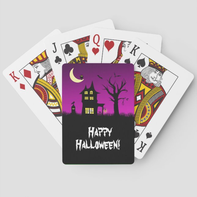 Spooky Spuk House Halloween Spielkarten (Rückseite)