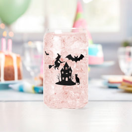 Spooky Spuk House & Hexe Silhouette | Dosenglas