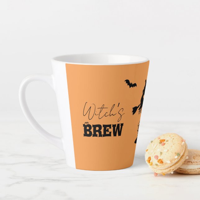 Spooky Spuk House & Hexe Silhouette | Milchtasse (Beispiel)