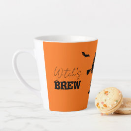 Spooky Spuk House & Hexe Silhouette | Milchtasse