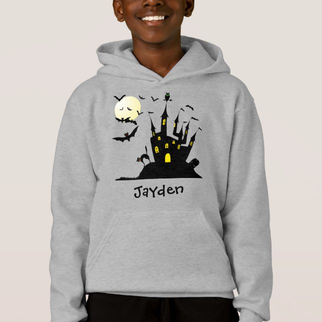 Spooky Spuk House Mit Monogramm Hoodie (Vorderseite)