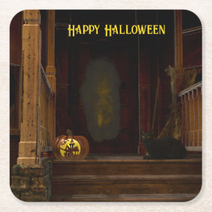 Spooky Spuk House Porch Rechteckiger Pappuntersetzer