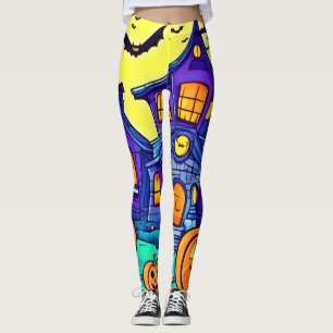 Spooky Spuk Mansion Art Leggings