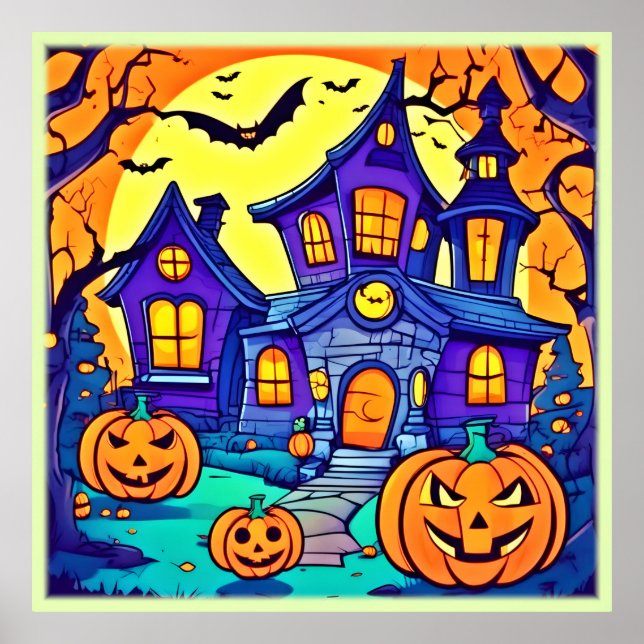 Spooky Spuk Mansion Art Poster (Vorne)